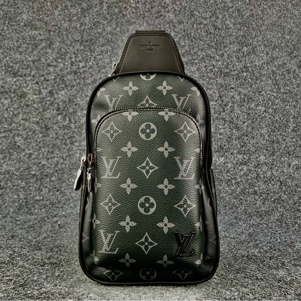 Louis Vuitton Black and Gray Monogram Backpack